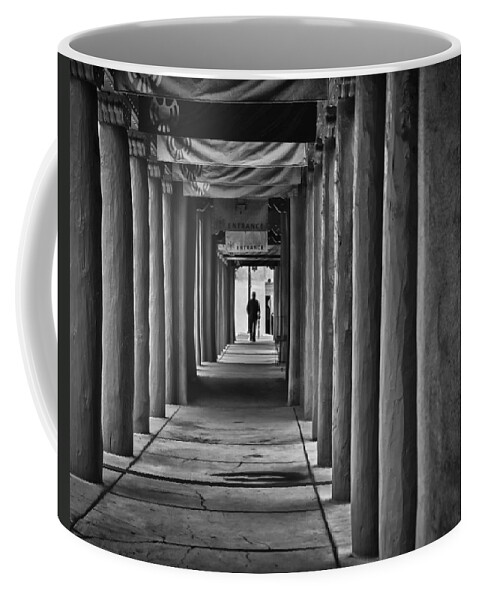 Santa Fe Coffee Mug featuring the photograph Santa Fe New Mexico Walkway by Ron White