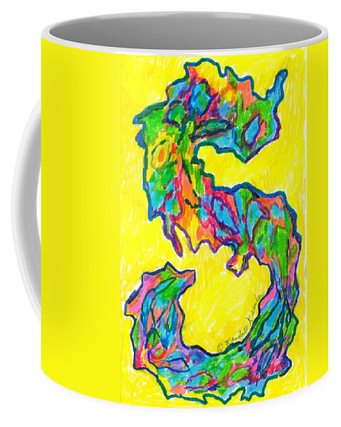 S Coffee Mug featuring the drawing Saucy S by Kendall Kessler