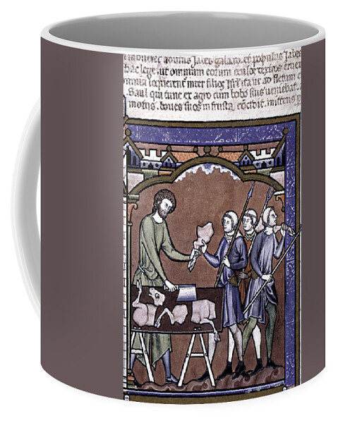 1250 Coffee Mug featuring the painting Saul Summons Israel by Granger