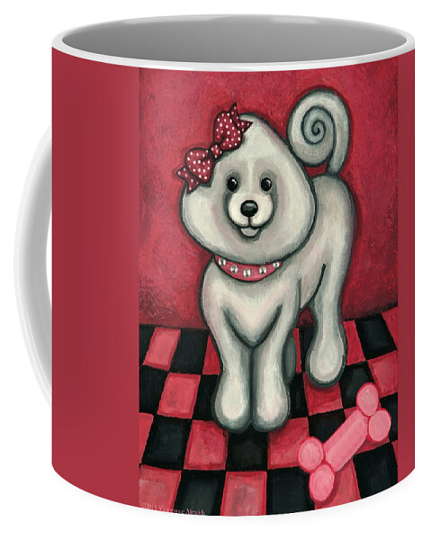 Poodle Coffee Mug featuring the painting Savannah Smiles by Victoria De Almeida