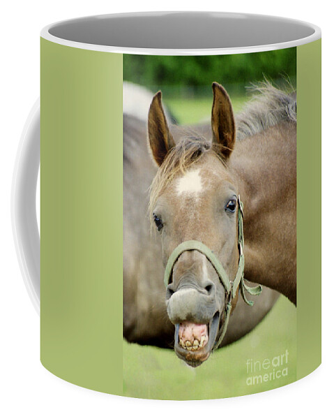 Horse Coffee Mug featuring the photograph Say Cheese by Ang El