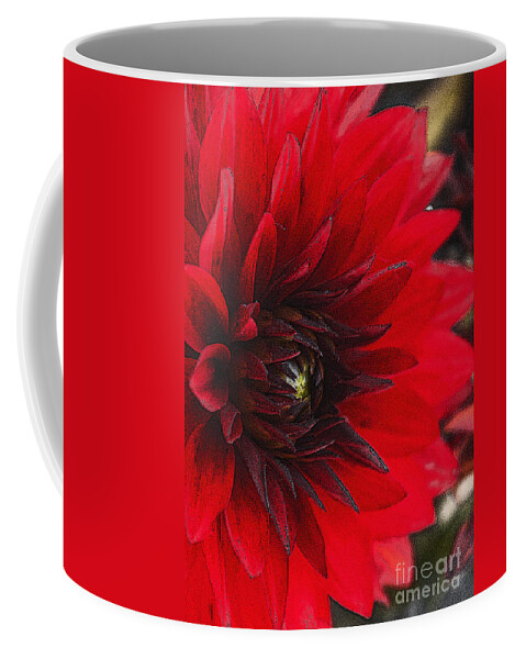 Nature Coffee Mug featuring the photograph Scarlet Dahlia by Janice Pariza
