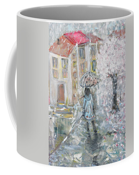Spring Coffee Mug featuring the painting Scent of Spring by Evelina Popilian