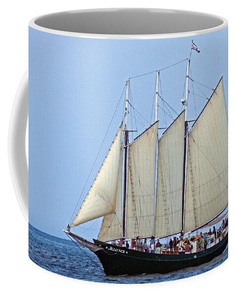 Alliance Coffee Mug featuring the photograph Schooner Alliance by Jerry Gammon