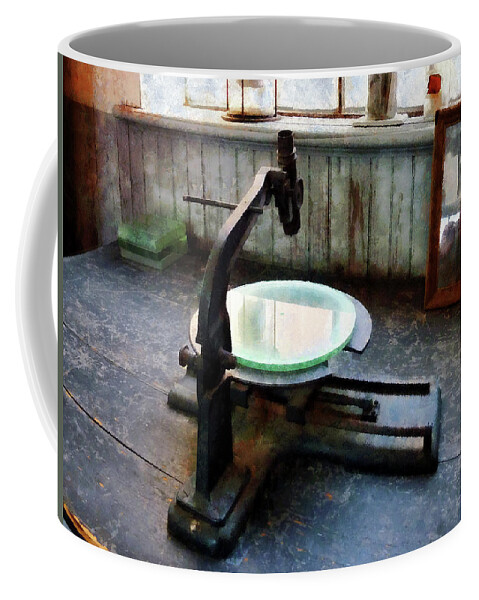 Microscope Coffee Mug featuring the photograph Scientist - Old-Fashioned Microscope by Susan Savad