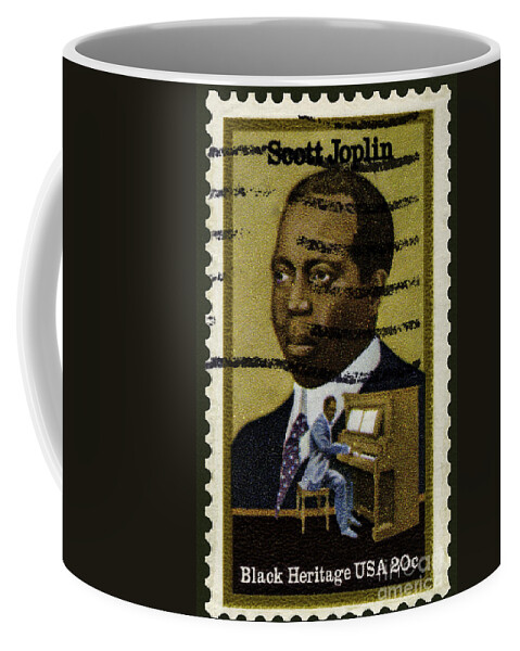 Scott Joplin Coffee Mug featuring the photograph Scott Joplin Stamp by Phil Cardamone