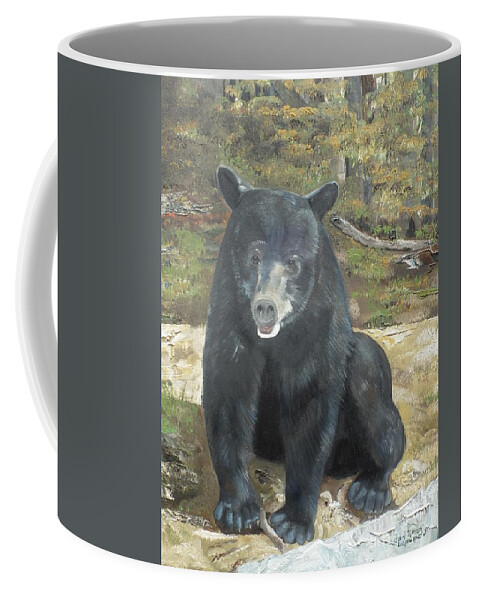  Coffee Mug featuring the painting Scruffy again by Jan Dappen