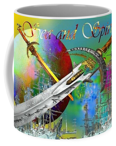 Rogerio Mariani Coffee Mug featuring the digital art Sea and Spirit by Rogerio Mariani