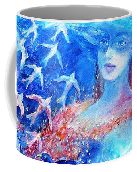 Dream Coffee Mug featuring the painting Sea Dreaming by Trudi Doyle