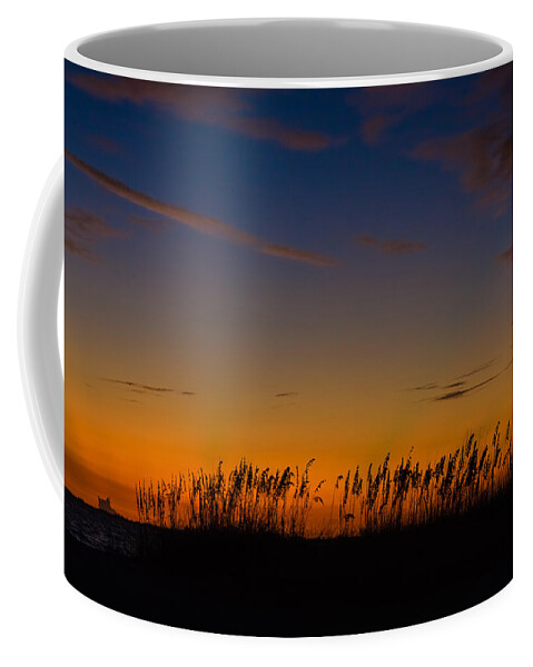 Beach Coffee Mug featuring the photograph Sea Oats at Twilight by Ed Gleichman