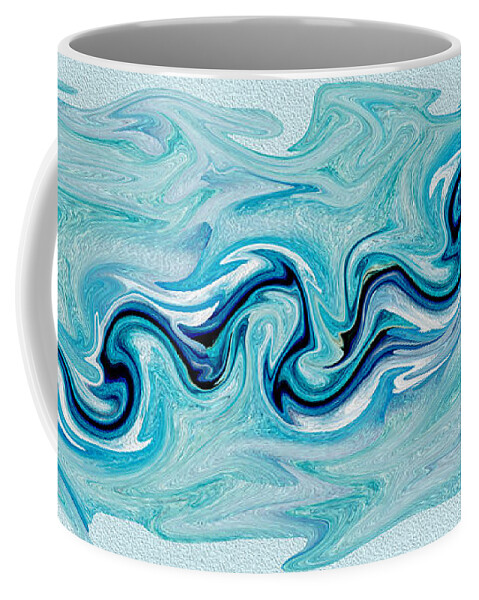 Abstract Coffee Mug featuring the digital art Sea Serpent by Stephanie Grant