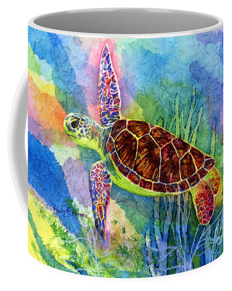 Turtle Coffee Mug featuring the painting Sea Turtle by Hailey E Herrera