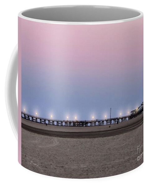 Seal Beach Coffee Mug featuring the photograph Seal Beach Pier at Sunrise by Jennie Breeze