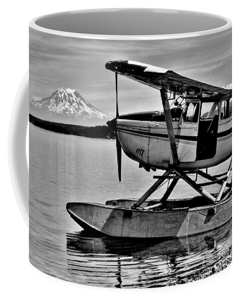 Mount Rainier Coffee Mug featuring the photograph Seaplane Standby by Benjamin Yeager