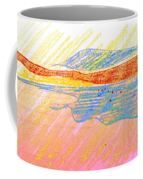 Seascapes Coffee Mug featuring the painting Seascape Limassol Cyprus by Anita Dale Livaditis