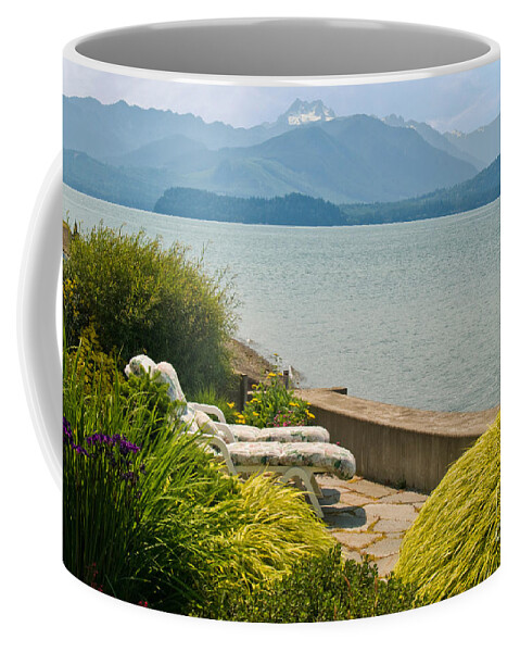 Seaside Garden Coffee Mug featuring the photograph Seaside Garden by Richard and Ellen Thane