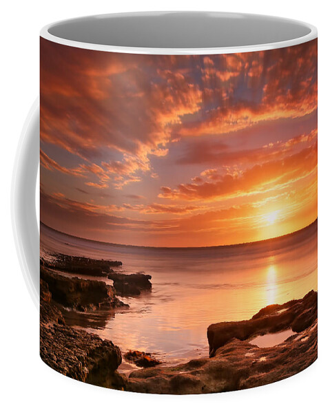 Sunset Coffee Mug featuring the photograph Seaside Reef Sunset 15 by Larry Marshall