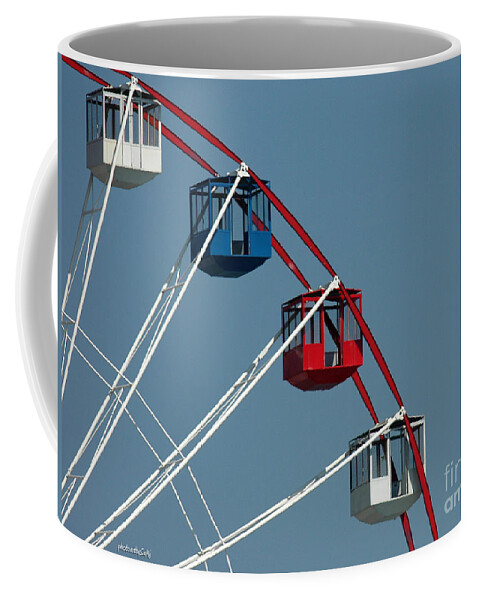 Landscape Coffee Mug featuring the photograph Seaside's ferris wheel by Sami Martin