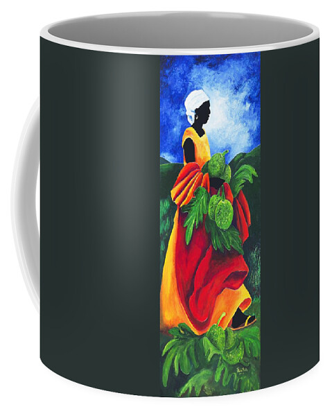 Haiti Coffee Mug featuring the painting Season Breadfruit by Patricia Brintle