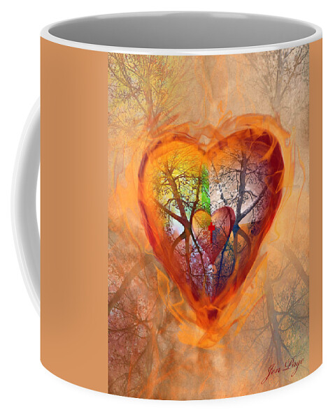 Season Of The Heart Coffee Mug featuring the digital art Season of the Heart by Jennifer Page