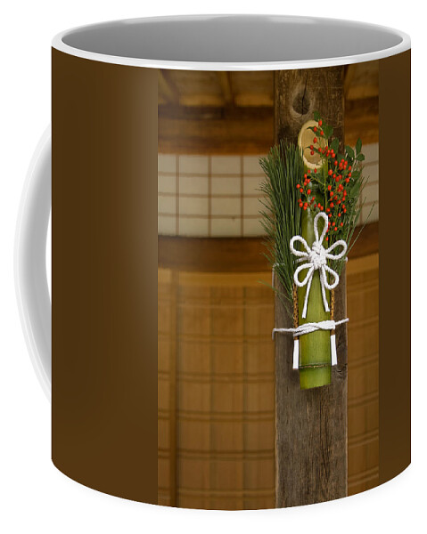 Holiday Coffee Mug featuring the photograph Seasonal Welcome by Lori Grimmett