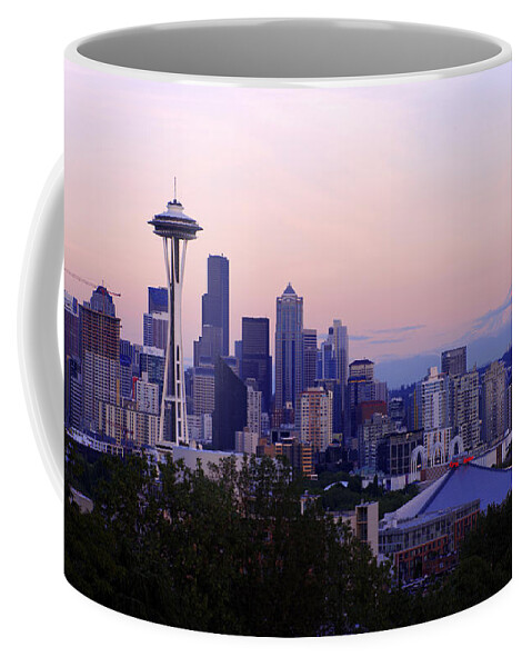 Seattle Coffee Mug featuring the photograph Seattle Dawning by Chad Dutson
