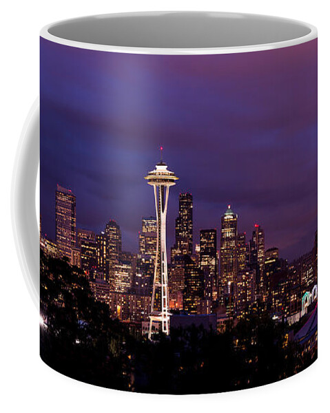 Seattle Coffee Mug featuring the photograph Seattle Night by Chad Dutson
