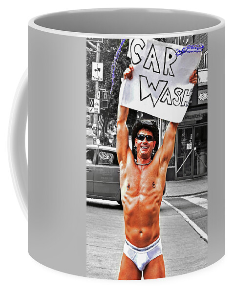 Nude Coffee Mug featuring the photograph Seductive Car Wash by Keith Armstrong