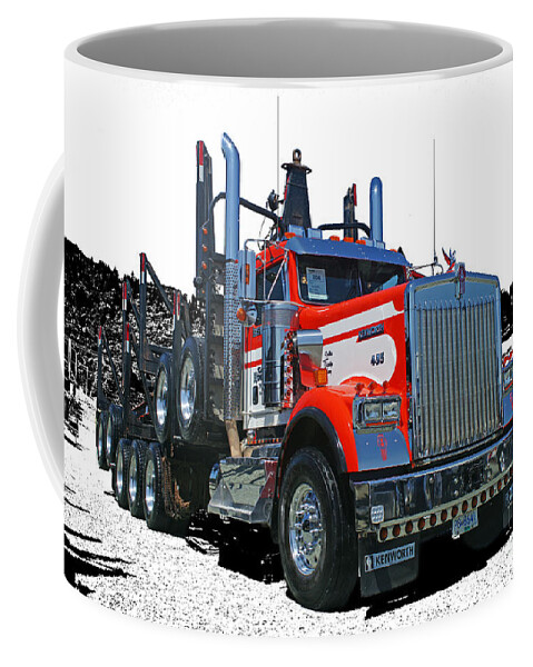 Trucks Coffee Mug featuring the photograph Semi Trucks CATR3120-13 by Randy Harris
