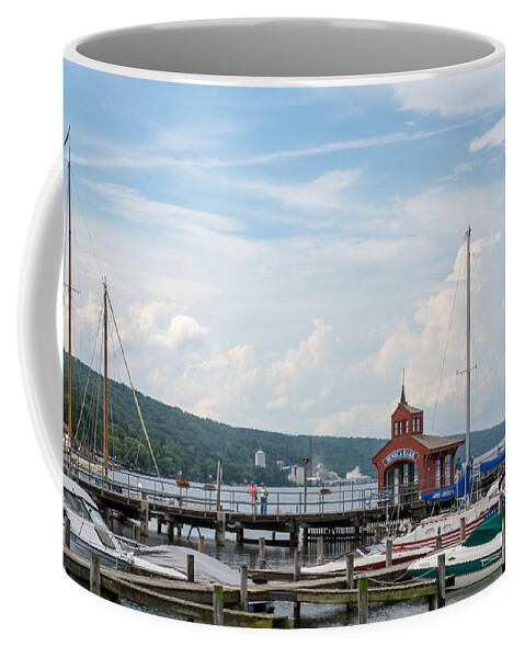 Seneca Coffee Mug featuring the photograph Seneca Lake Harbor House - Watkins Glen - New York by Photographic Arts And Design Studio