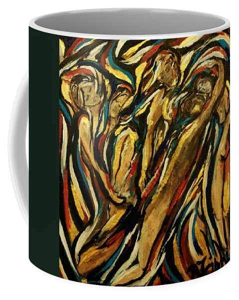 Figural Coffee Mug featuring the painting Sentience by Dawn Caravetta Fisher