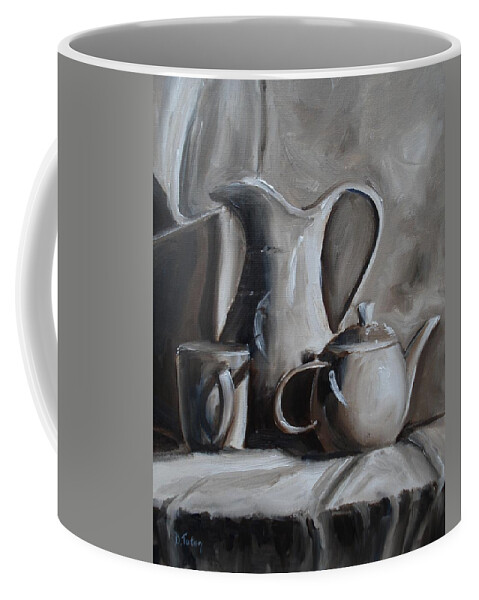 Sepia Still Life Coffee Mug featuring the painting Sepia Still Life by Donna Tuten