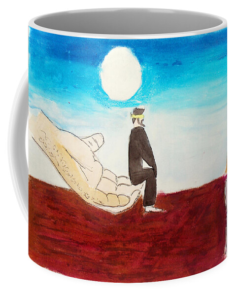Hand Coffee Mug featuring the mixed media Serendipity by Keshava Shukla