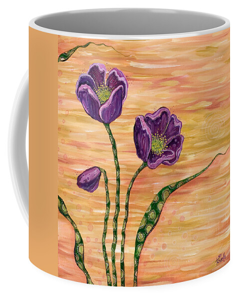 Floral Coffee Mug featuring the painting Serenity by Tanielle Childers