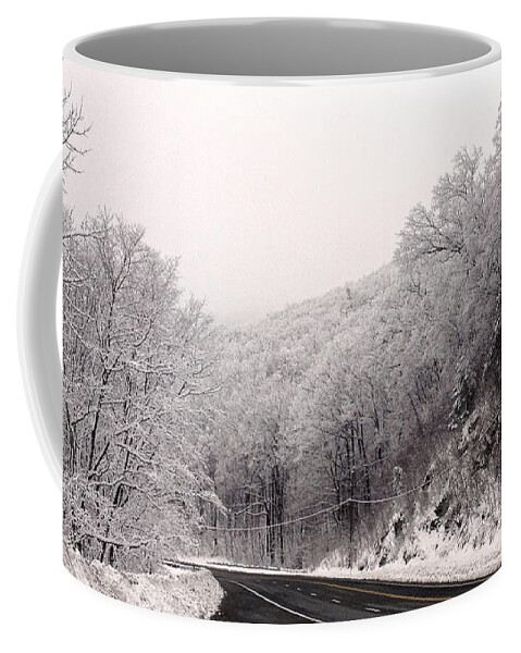 Taconic Hills Coffee Mug featuring the photograph Settled Snow by Kristin Hatt
