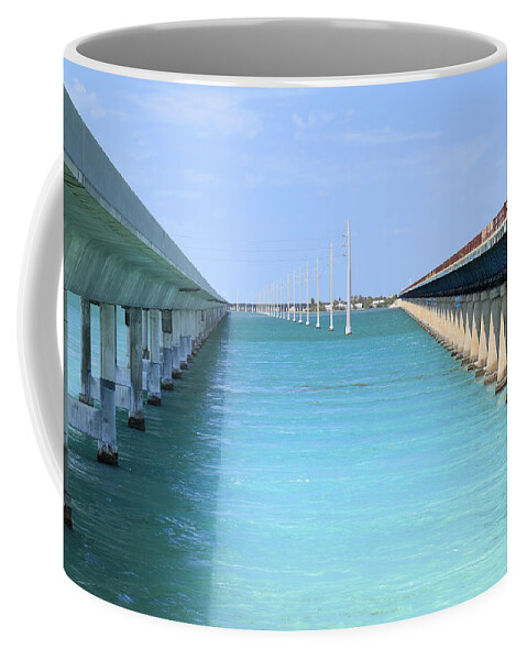  �7 Mile Bridge� Atlantic Coffee Mug featuring the photograph Seven Mile Bridge-3 by Rudy Umans