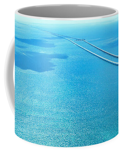 Photography Coffee Mug featuring the photograph Seven Miles Bridge Florida Keys Fl Usa by Panoramic Images