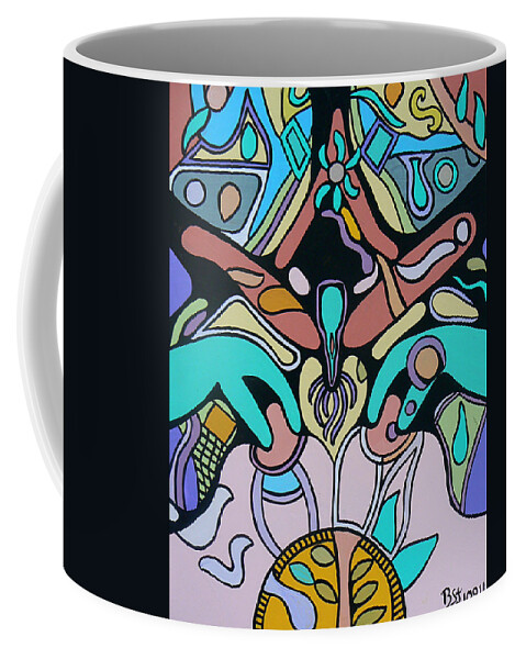 Sex Science Coffee Mug featuring the painting Sex Science by Barbara St Jean