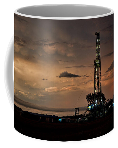 oil Field Coffee Mug featuring the photograph Shade Tree by Jonas Wingfield