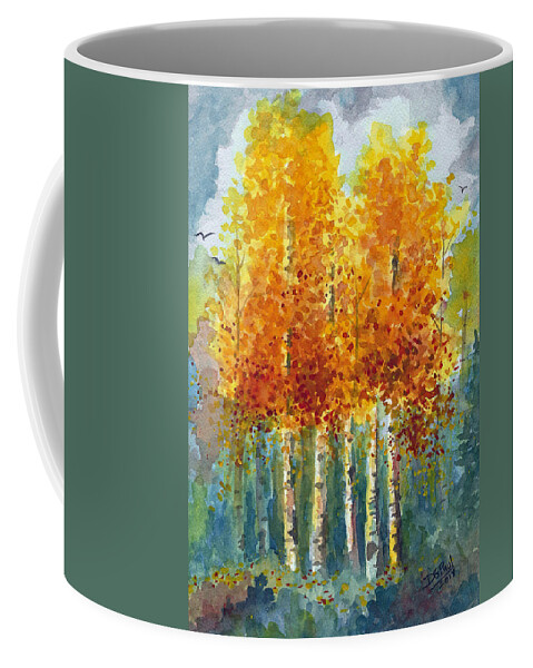 Autumn Coffee Mug featuring the painting Shades of Autumn by David G Paul