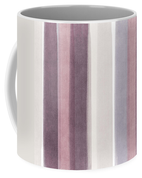 Watercolor Coffee Mug featuring the mixed media Shades of Purple- contemporary abstract painting by Linda Woods