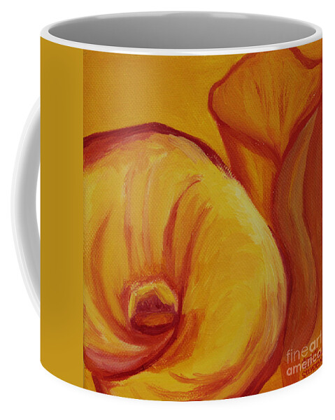 Shadow Lily Coffee Mug featuring the painting Shadow Lily by Annette M Stevenson