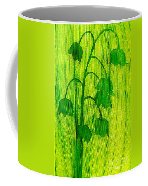  Animal Themes Coffee Mug featuring the digital art Shadows lily of the valley flowers by Odon Czintos