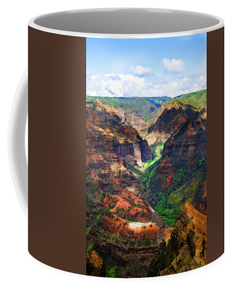 Canyon Coffee Mug featuring the photograph Shadows of Waimea Canyon by Christi Kraft
