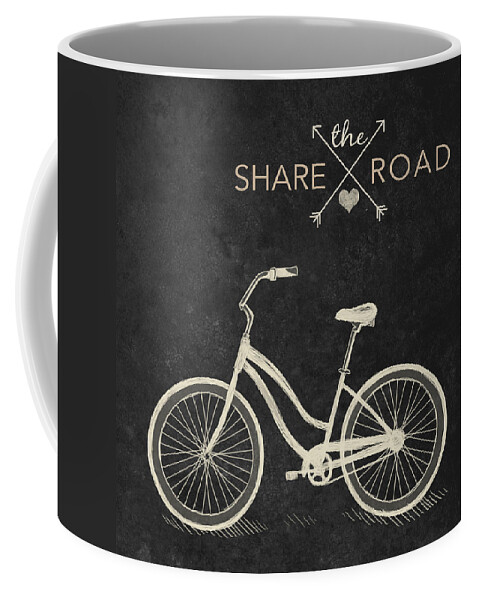 Ride Coffee Mug featuring the digital art Share The Road by South Social Studio