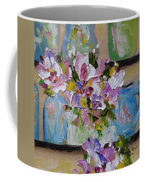 Flowers Coffee Mug featuring the painting Shelf Life by Judith Rhue
