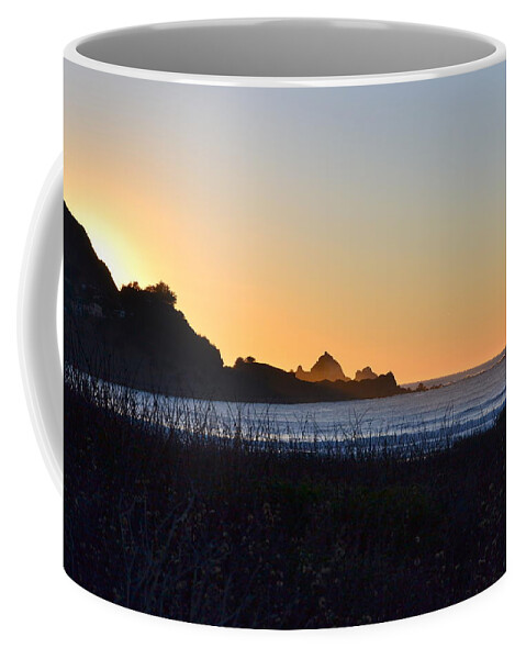 Waves Coffee Mug featuring the photograph Shelter Cove Sunset by Dean Ferreira