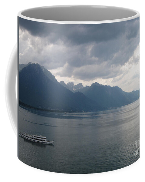 Summer Coffee Mug featuring the photograph Ship on Lake Geneva by Amanda Mohler