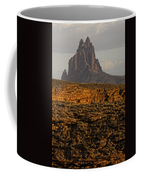 Shiprock Coffee Mug featuring the photograph Shiprock 1 by Jonathan Davison
