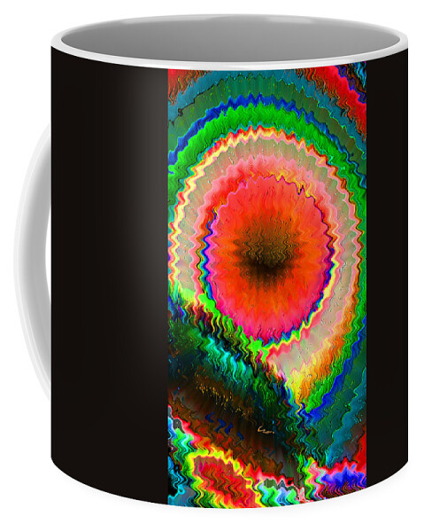Colorful Coffee Mug featuring the mixed media Shockwave by Carl Hunter